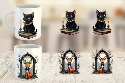 Mug Wrap Gothic Baby Animals Sublimation artnoy 