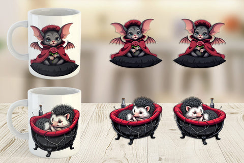 Mug Wrap Gothic Baby Animals Sublimation artnoy 