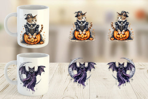 Mug Wrap Gothic Catloween Sublimation artnoy 