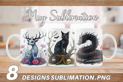 Mug Wrap Gothic Enchanted Beasts Sublimation artnoy 