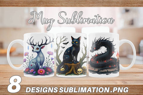 Mug Wrap Gothic Enchanted Beasts Sublimation artnoy 