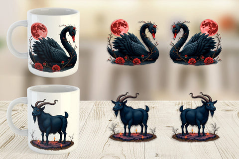 Mug Wrap Gothic Enchanted Beasts Sublimation artnoy 
