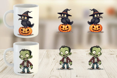 Mug Wrap Gothic Halloween Characters Sublimation artnoy 