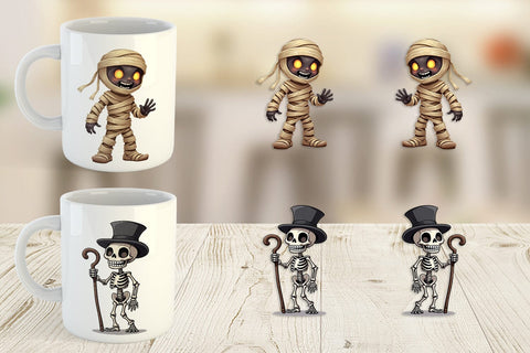 Mug Wrap Gothic Halloween Characters Sublimation artnoy 