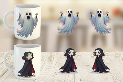 Mug Wrap Gothic Halloween Characters Sublimation artnoy 