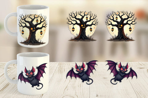 Mug Wrap Gothic Halloween Creatures Sublimation artnoy 