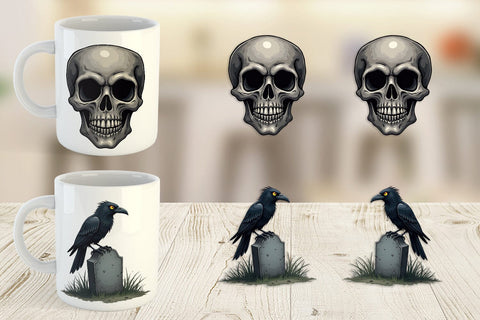 Mug Wrap Gothic Halloween Creatures Sublimation artnoy 