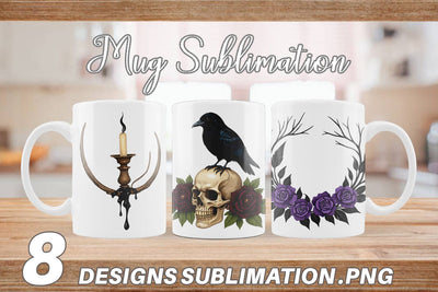 Mug Wrap Gothic Halloween Elegance Sublimation artnoy 