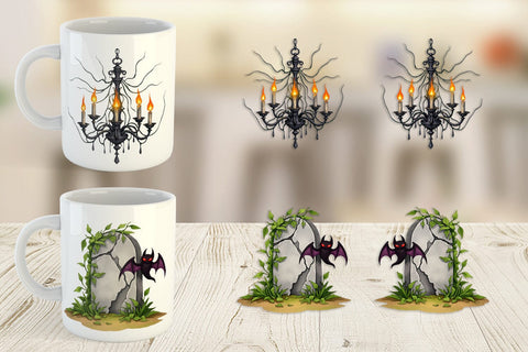 Mug Wrap Gothic Halloween Elegance Sublimation artnoy 