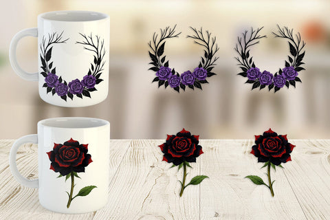 Mug Wrap Gothic Halloween Elegance Sublimation artnoy 