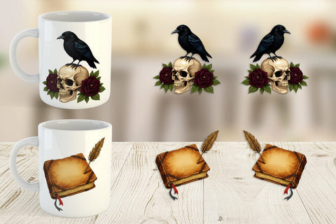Mug Wrap Gothic Halloween Elegance Sublimation artnoy 