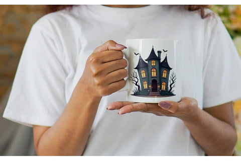 Mug Wrap Gothic Halloween Gothic Architecture Sublimation artnoy 