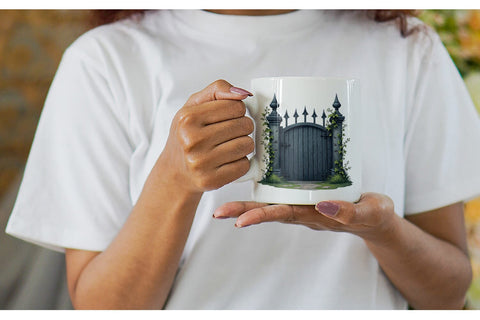 Mug Wrap Gothic Halloween Haunted Forest Sublimation artnoy 