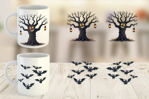 Mug Wrap Gothic Halloween Haunted Forest Sublimation artnoy 