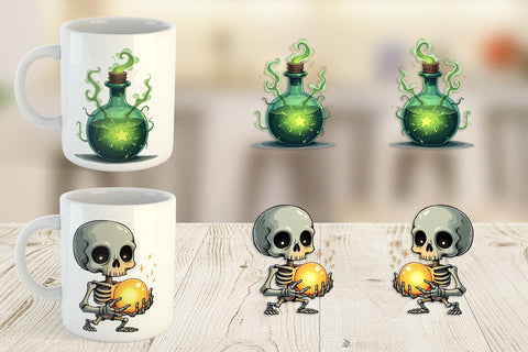 Mug Wrap Gothic Halloween Set Sublimation artnoy 
