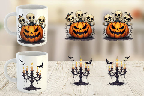 Mug Wrap Gothic Halloween Set Sublimation artnoy 