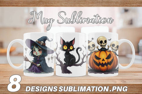 Mug Wrap Gothic Halloween Set Sublimation artnoy 
