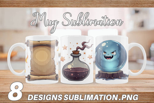 Mug Wrap Gothic Halloween Witches Sublimation artnoy 