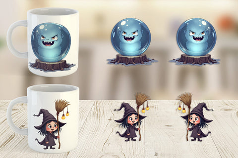 Mug Wrap Gothic Halloween Witches Sublimation artnoy 