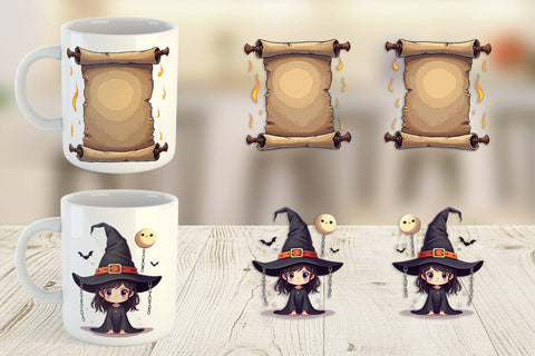 Mug Wrap Gothic Halloween Witches Sublimation artnoy 