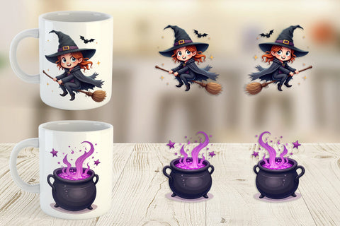 Mug Wrap Gothic Halloween Witches Sublimation artnoy 
