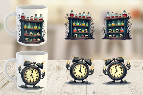 Mug Wrap Gothic Haunted Objects Sublimation artnoy 