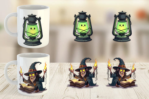 Mug Wrap Gothic Haunted Objects Sublimation artnoy 