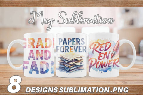 Mug Wrap Grading Humor Quotes Sublimation artnoy 