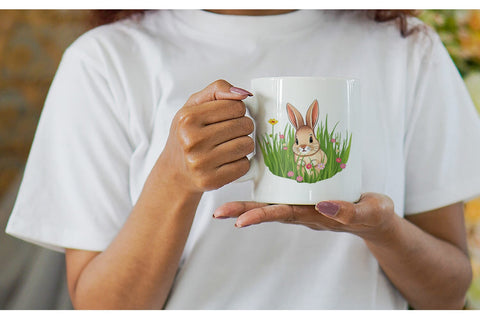 Mug Wrap Grass Bunny Sublimation artnoy 