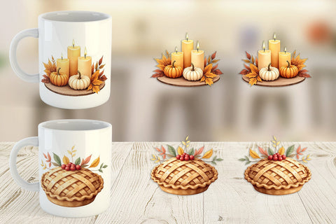 Mug Wrap Grateful Gathering Sublimation artnoy 