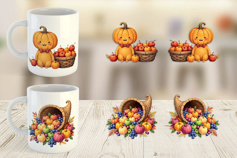 Mug Wrap Grateful Gathering Sublimation artnoy 