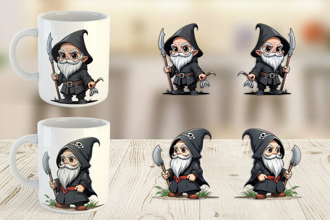 Mug Wrap Grim Reaper Gnome Sublimation artnoy 