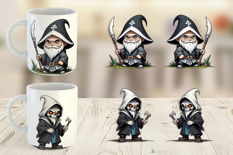 Mug Wrap Grim Reaper Gnome Sublimation artnoy 