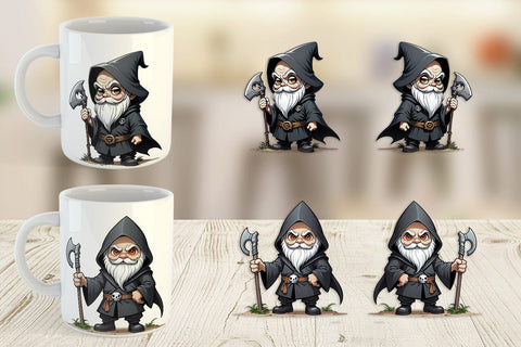 Mug Wrap Grim Reaper Gnome Sublimation artnoy 