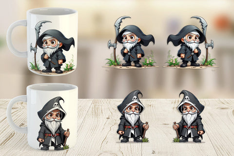 Mug Wrap Grim Reaper Gnome Sublimation artnoy 