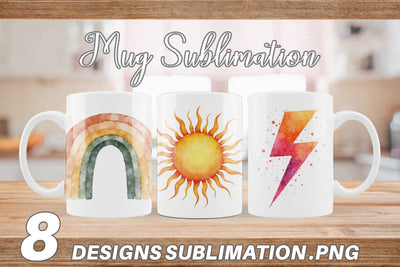 Mug Wrap Groovy Boho Mama Sublimation artnoy 