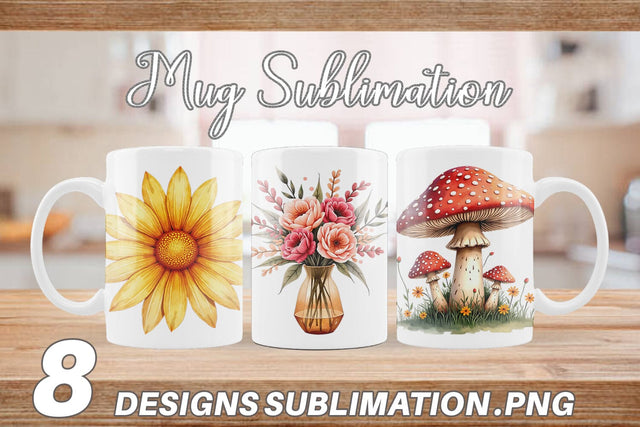 Mug Wrap Groovy Garden Mama Sublimation artnoy 