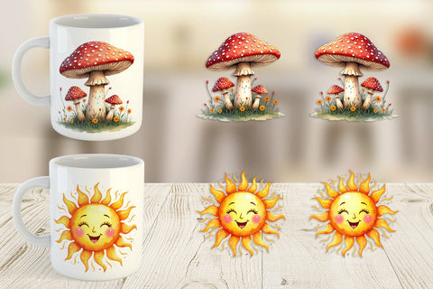 Mug Wrap Groovy Garden Mama Sublimation artnoy 