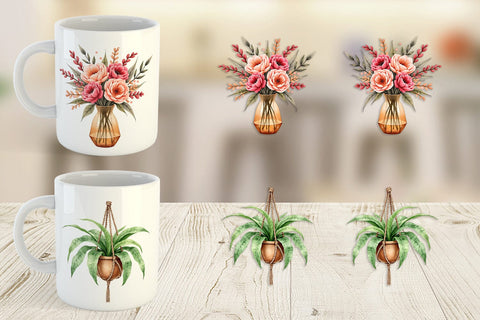 Mug Wrap Groovy Garden Mama Sublimation artnoy 
