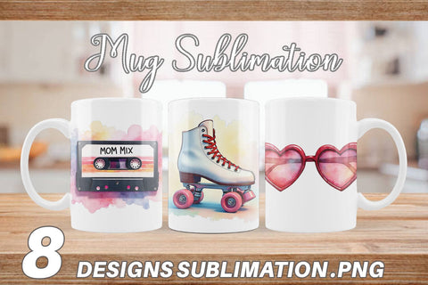 Mug Wrap Groovy Retro Mom Sublimation artnoy 