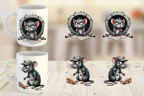 Mug Wrap Grumpy Alley Rats Sublimation artnoy 