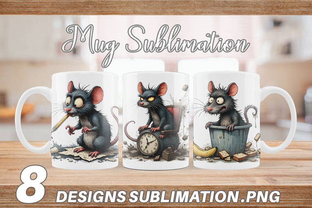 Mug Wrap Grumpy Alley Rats Sublimation artnoy 