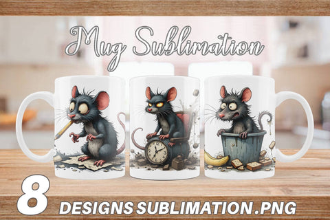 Mug Wrap Grumpy Alley Rats Sublimation artnoy 