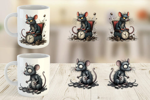 Mug Wrap Grumpy Alley Rats Sublimation artnoy 