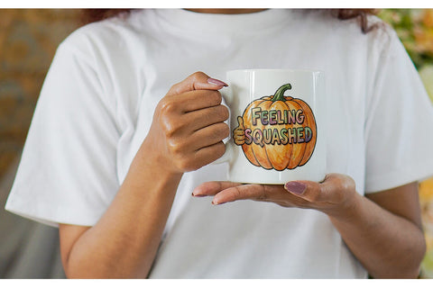 Mug Wrap Grumpy Autumn Pumpkin Quote Sublimation artnoy 