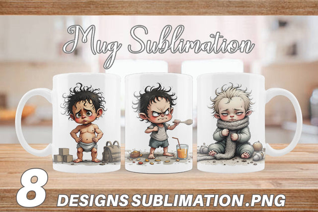 Mug Wrap Grumpy Baby Sublimation artnoy 