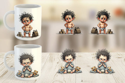 Mug Wrap Grumpy Baby Sublimation artnoy 