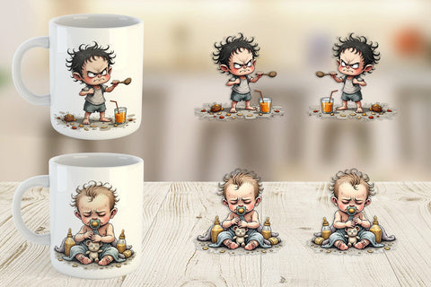 Mug Wrap Grumpy Baby Sublimation artnoy 