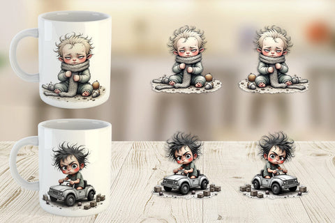 Mug Wrap Grumpy Baby Sublimation artnoy 