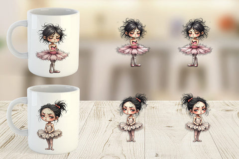 Mug Wrap Grumpy Ballerina Chaos Sublimation artnoy 